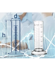 Цилиндр мерный 25 мл, низкий, шестигранное основание, стекло