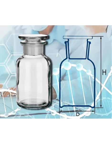 Склянка для реактивов (широкое горло, светл. ст.) 100 мл