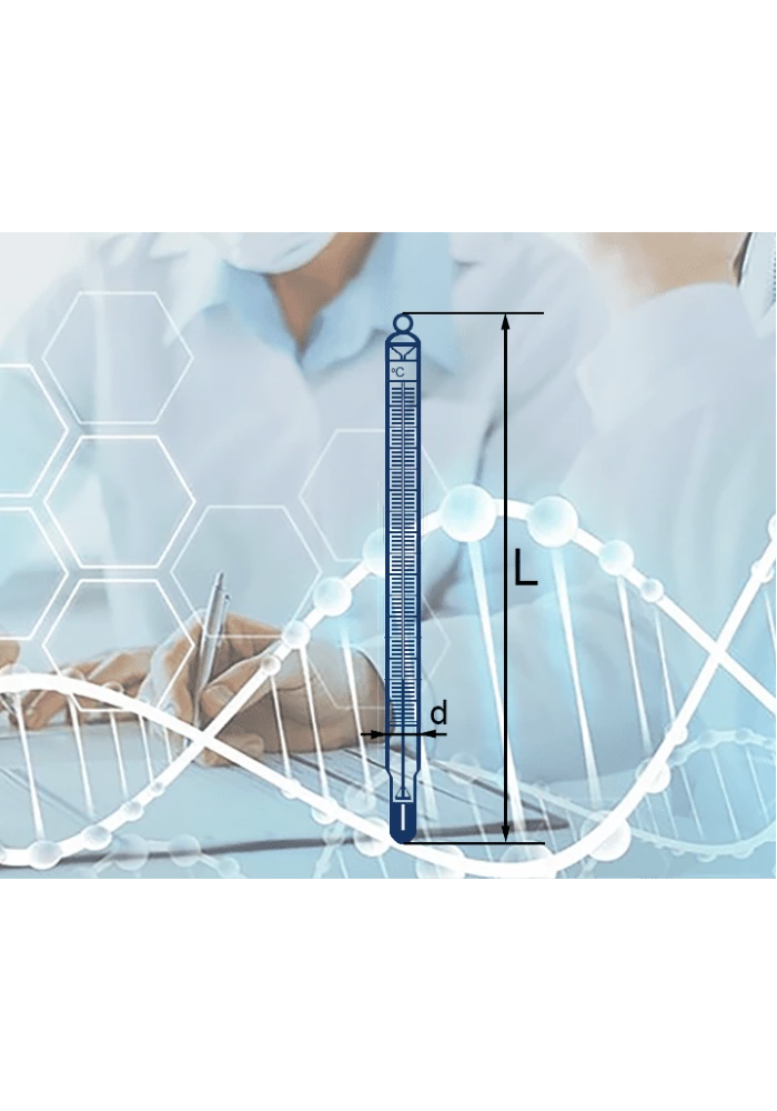 Термометр лабораторный стеклянный ТЛ-2 №5 ; исполнение 1, 0...+350, ртуть
