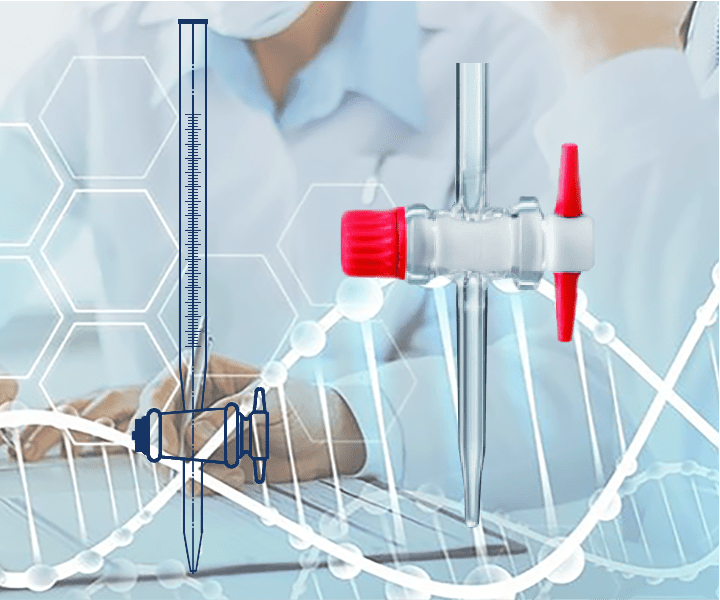 Бюретка с прямым краном-ключом PTFE, 25 мл, 1567/ASTK/25